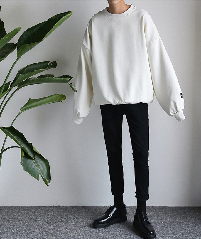 Áo sweater cổ tròn dáng rộng thời trang nam trẻ trung | BigBuy360 - bigbuy360.vn