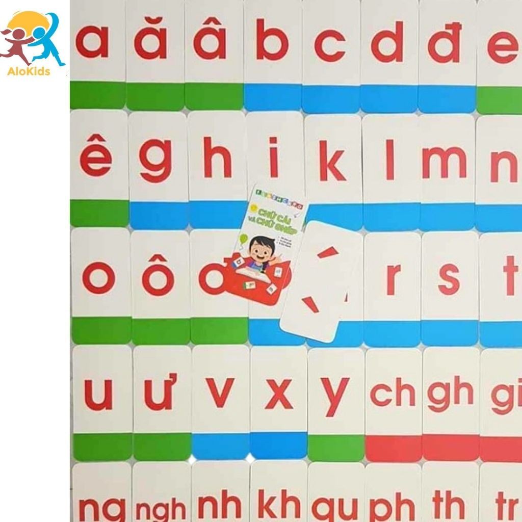 Bộ Thẻ Học gồm 40 thẻ Flash Card giúp con phát triển ngôn ngữ ngay từ bé - ALOKIDS TB
