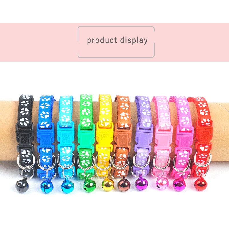 &lt;cutepethome&gt;Vòng Cổ Cho Thú Cưng Nhiều Màu Sắc Dễ Thương Có Thể Điều Chỉnh
