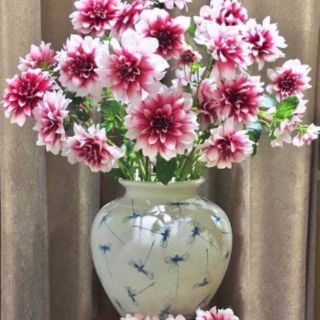 Lọ hoa men rạn vẽ chuồn