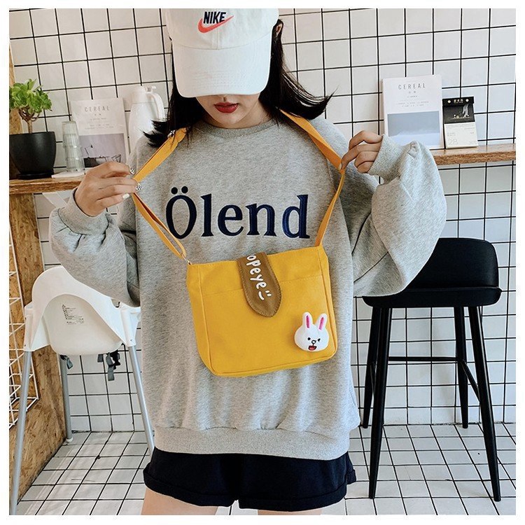 Túi Đeo Vai Vải canvas Kiểu Hoạt Hình Nhật Bản Dễ Thương