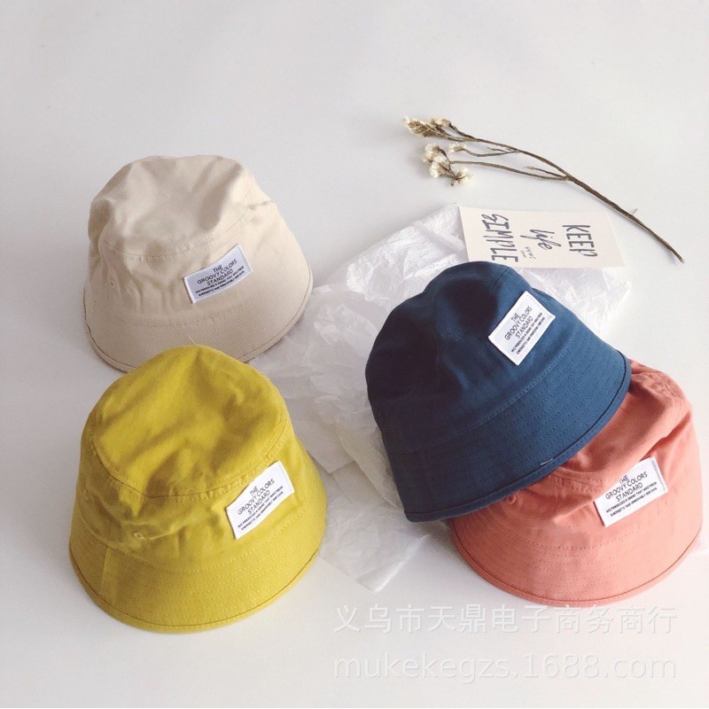 Nón tròn kiểu dáng Hàn Quốc, có quai đeo cho bé từ 1 tuổi ShiniShop
