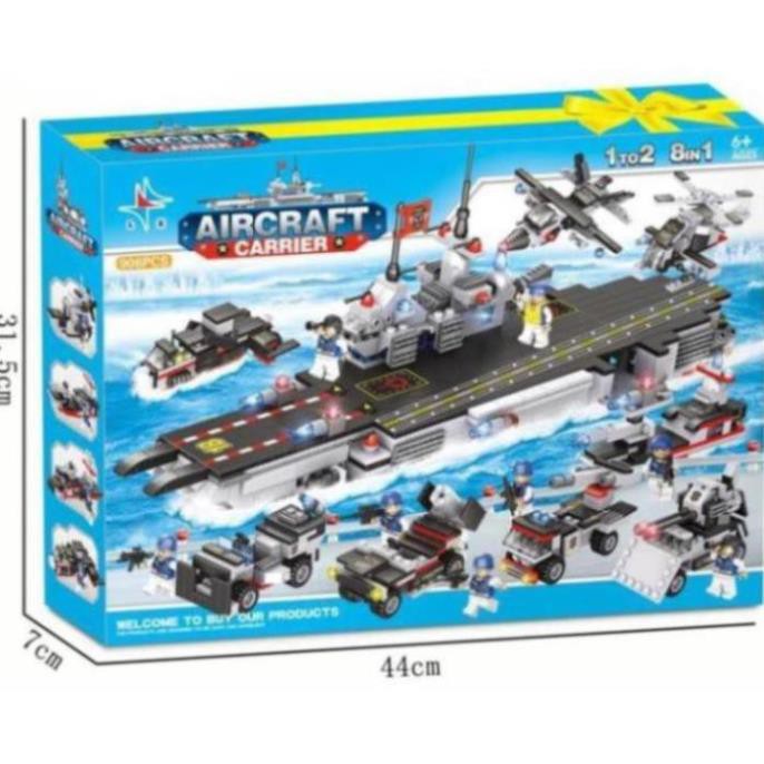 Lego Ghép Hình Tàu Sân Bay Chiến Hạm (906 miếng ghép) SP659