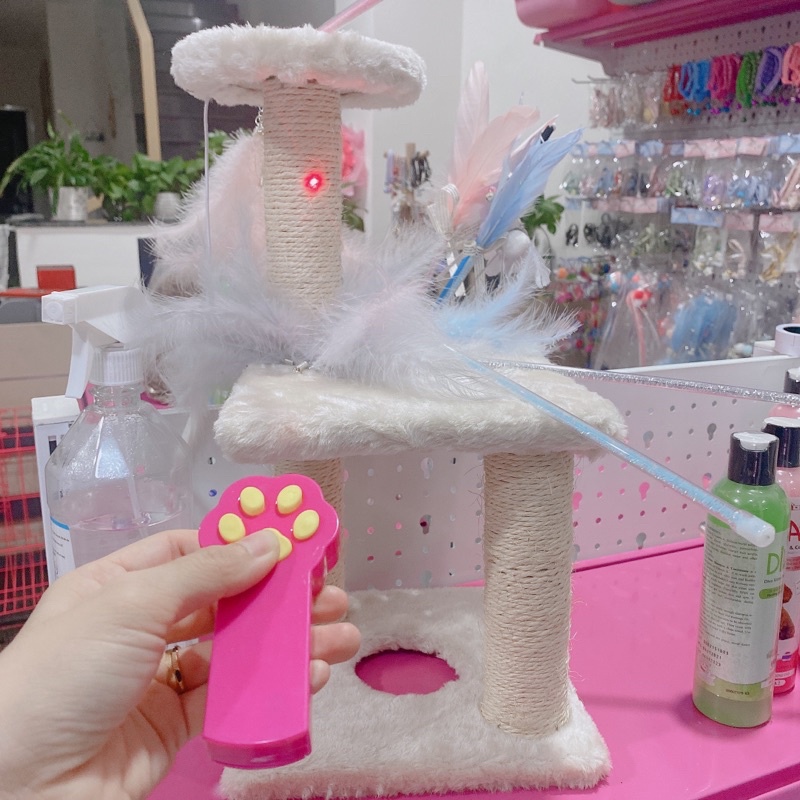 đèn laze trêu mèo bàn chân mèo cute SẠC pin siêu bền