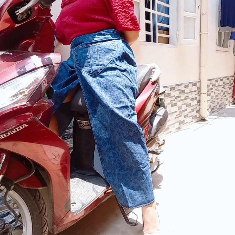 Váy chống nắng Jean 3 NÚT CÀI không đụng hàng DÀY VÔ ĐỊCH | BigBuy360 - bigbuy360.vn