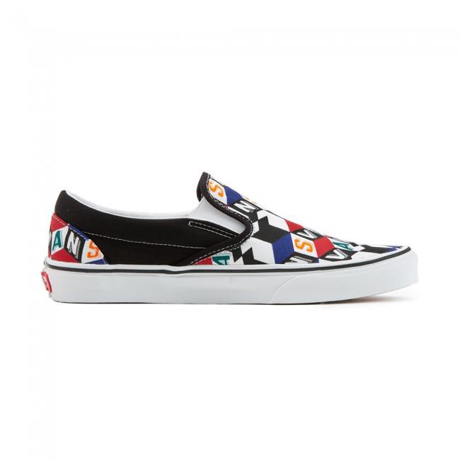 Giày Vans chính hãng - Họa tiết lập phương- đế vân bám cao- thể thao nam - UA Classic Slip-On Checker Cube VN0A33TB42X