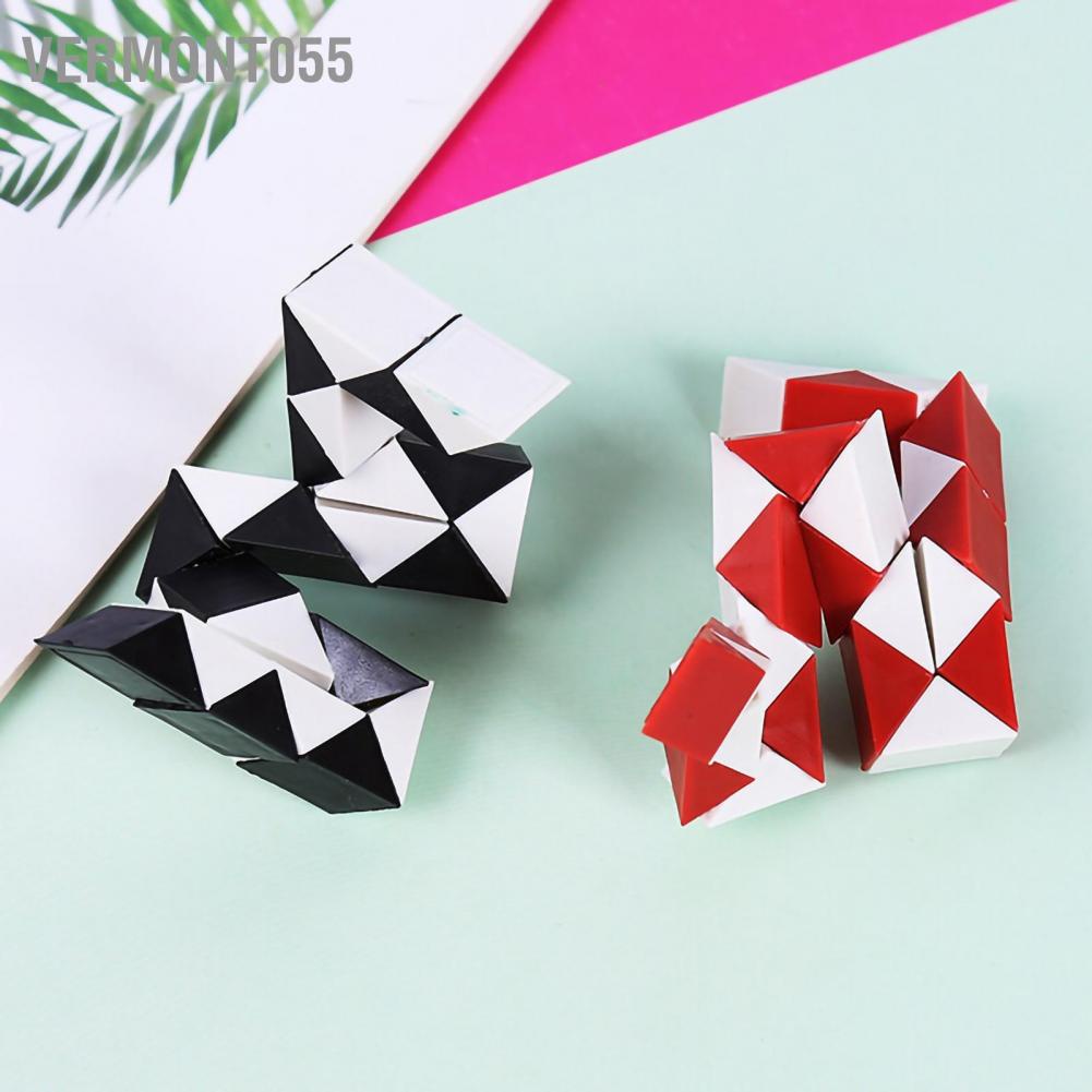 Vermont055 Mini Twist Puzzle Đồ chơi xếp hình Con rắn xoắn bằng nhựa Trò giáo dục cho bé trai Quà tặng