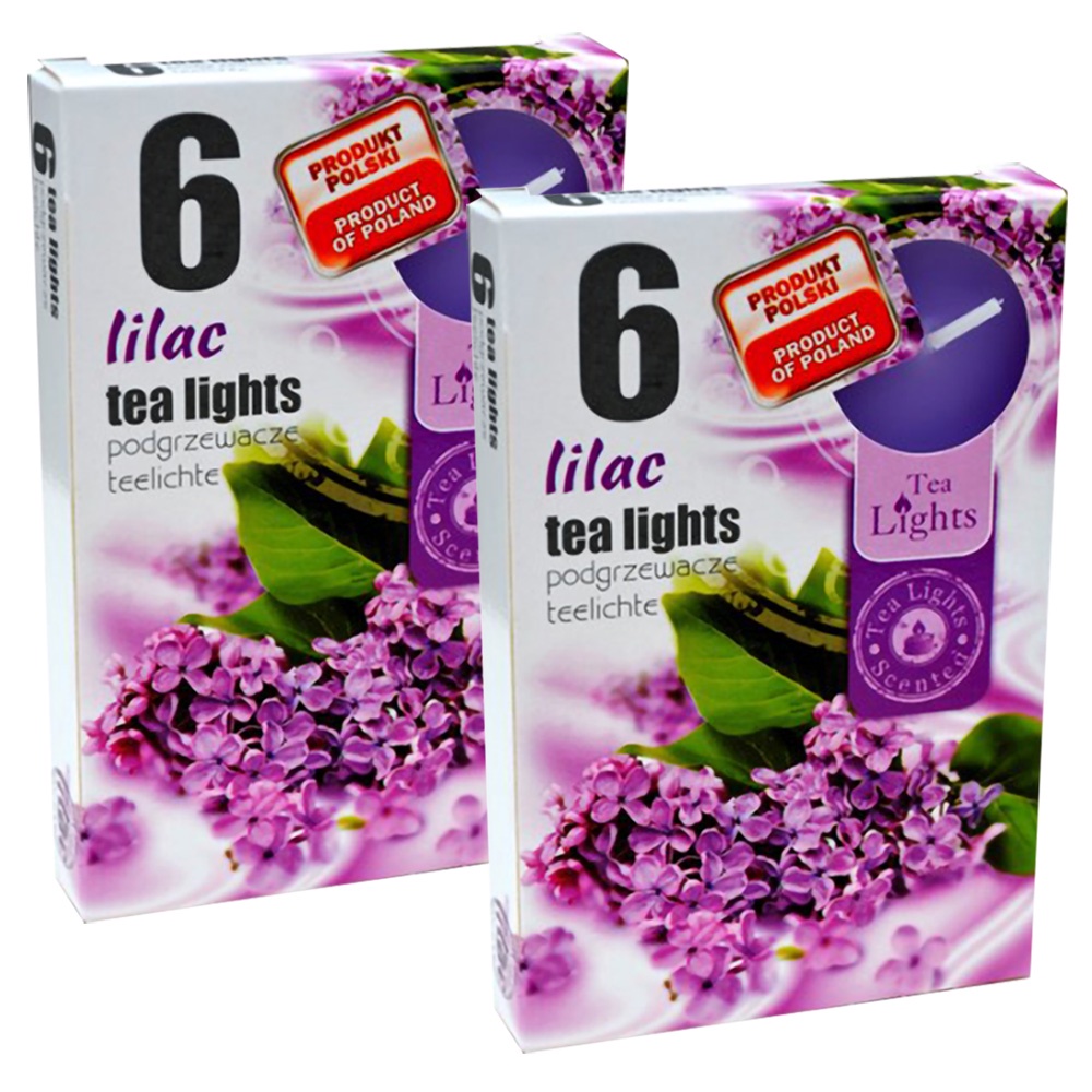 Combo 2 hộp 6 nến thơm tinh dầu Tealight Admit Lilac - hoa tử đinh hương, thơm phòng, khử mùi, không khói