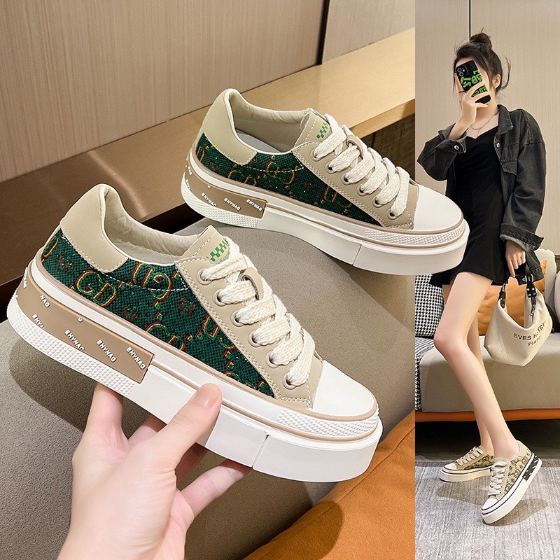 Giày thể thao nữ giá rẻ, giày sneaker nữ hàng loại 1 bản thêu Mã GD01