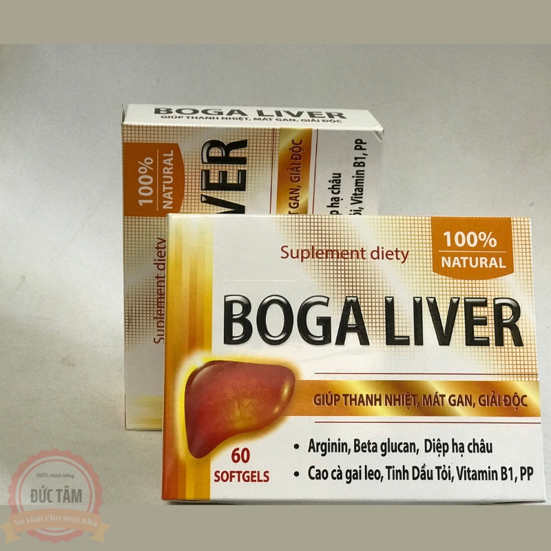 Viên Uống BOGA LIVER Bổ Gan, Mát Gan Hộp 60 Viên Mềm