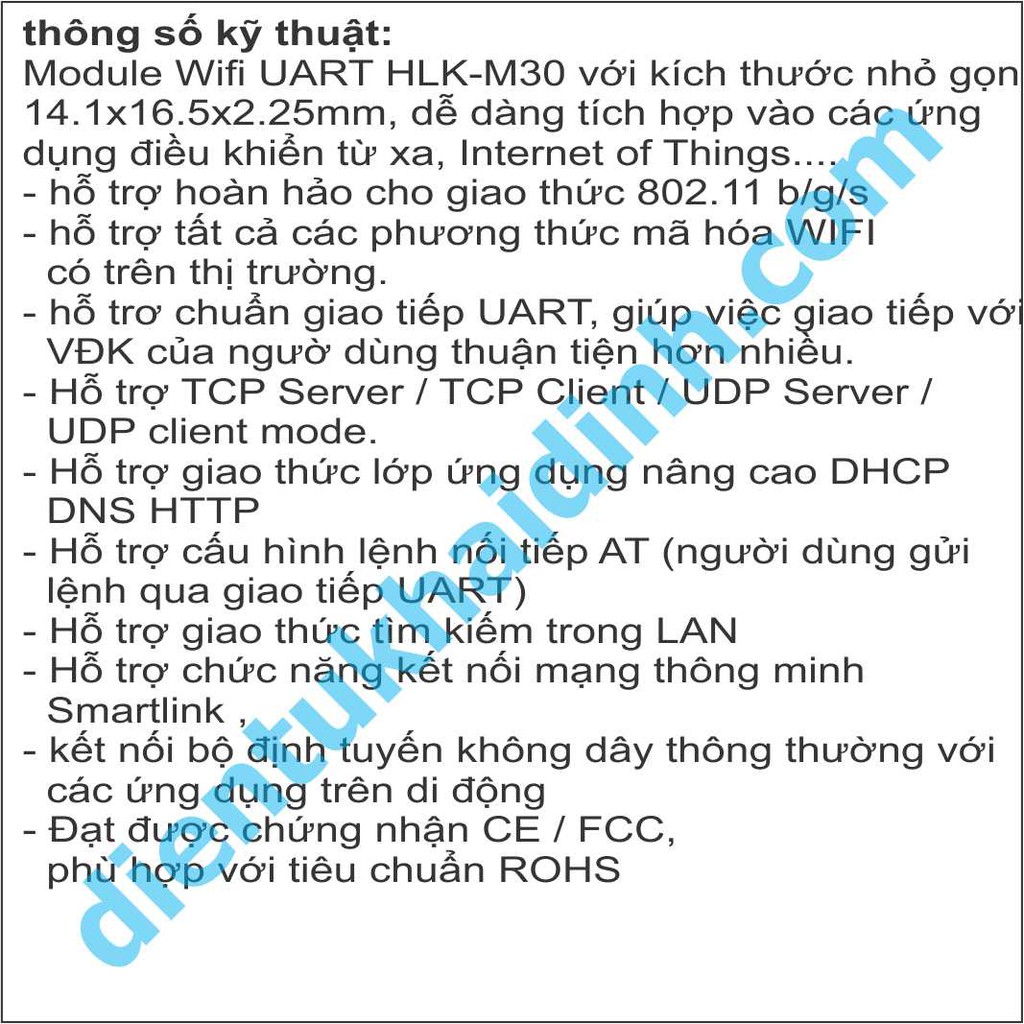 Module Wifi UART HLK-M30 KDE0171