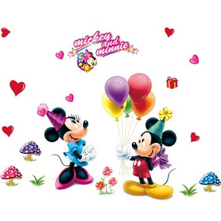 Decal dán tường cho bé hình 2 chú chuột micky
