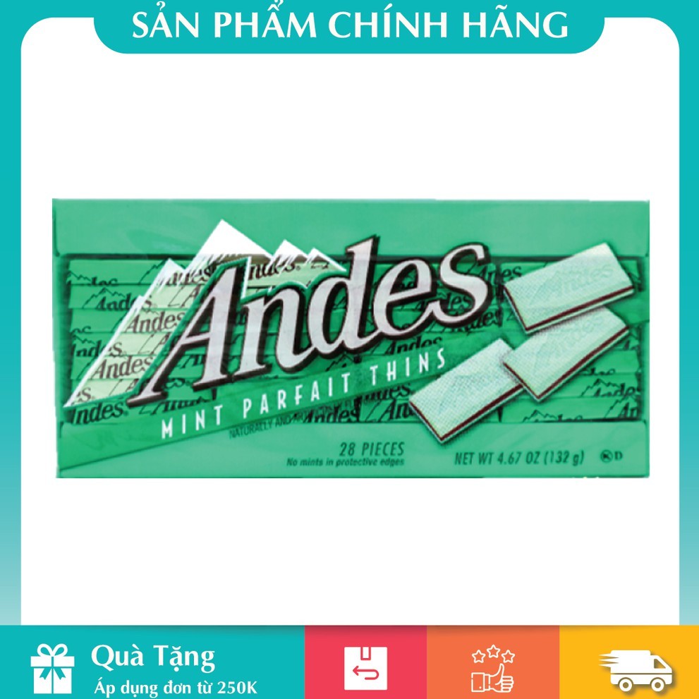 [Hàng Chính Hãng] Kẹo Andes Bạc Hà Nhân Sôcôla 132gr