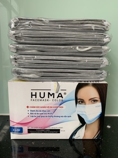 Khẩu trang y tế 4 lớp HUMA xám