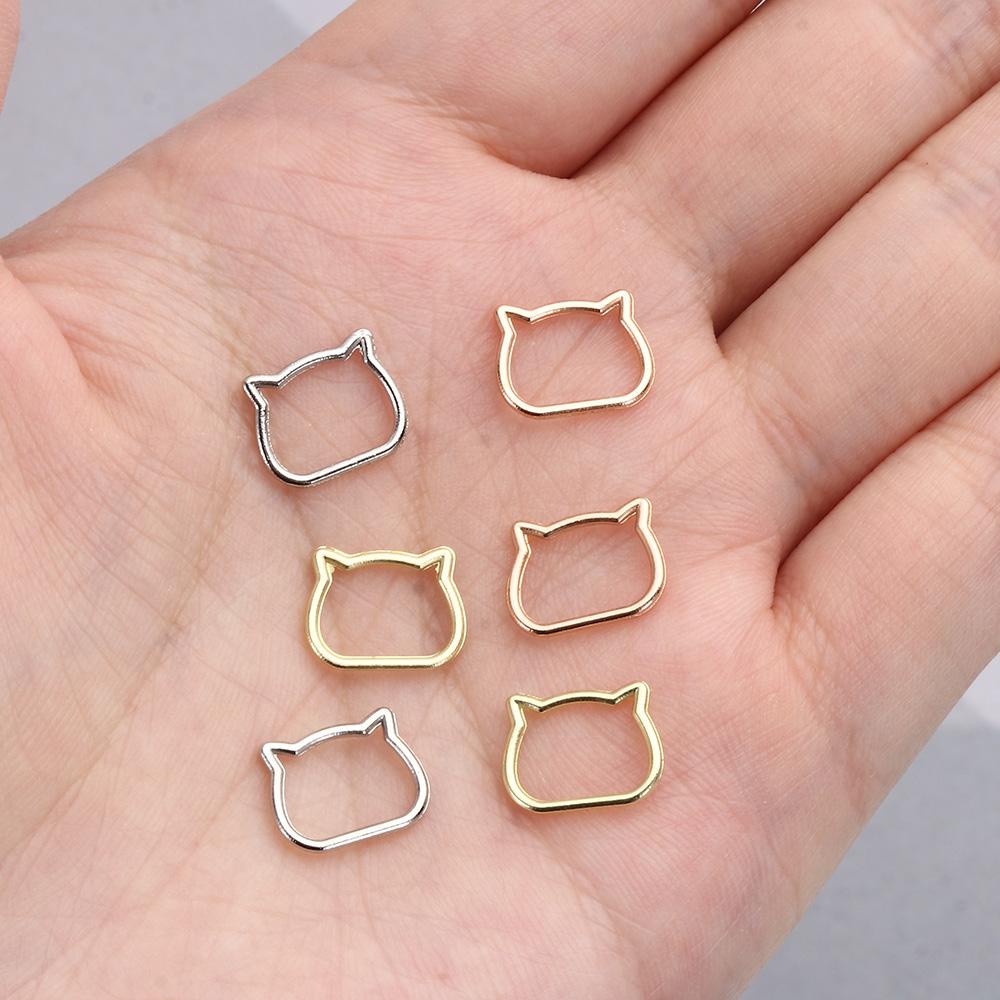 Bộ 20 Đầu Mèo Bằng Kim Loại OB11 Dùng May Quần Áo Búp Bê DIY