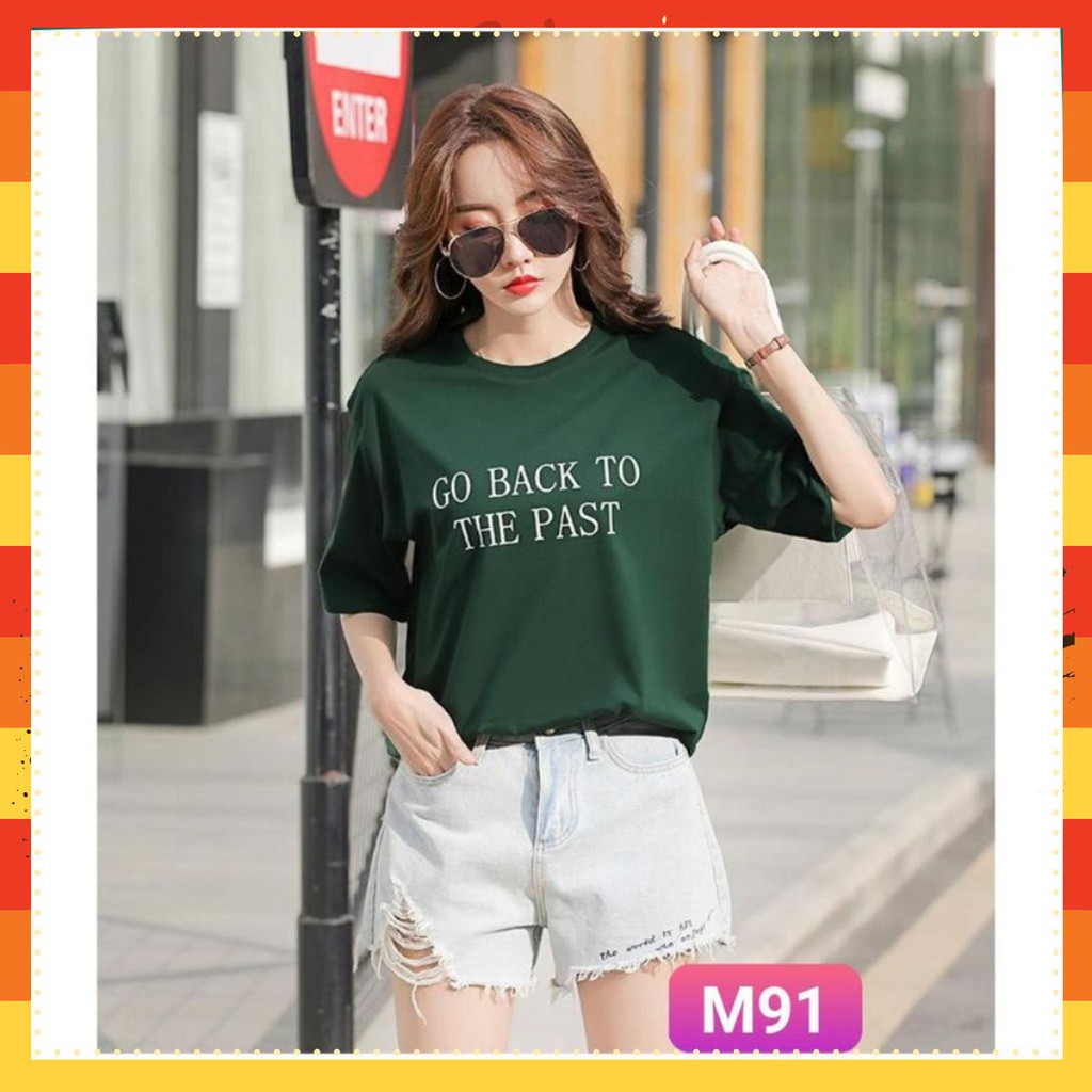 Áo Thun Nữ Tay Ngắn 🚀FREESHIP🚀 Áo phông nữ thun cotton, mịn, mát, sành điệu in chữ . Mã M91
