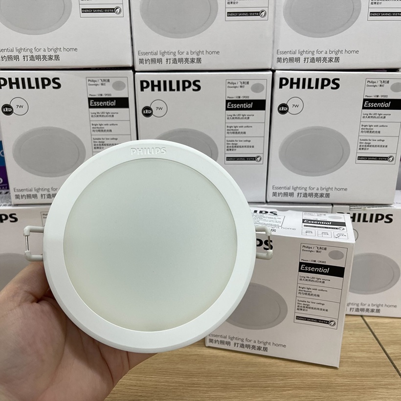 COMBO Mua 4 tặng 1 Đèn LED âm trần Philips Downlight Meson 59202 7W 6500K - Ánh sáng trắng