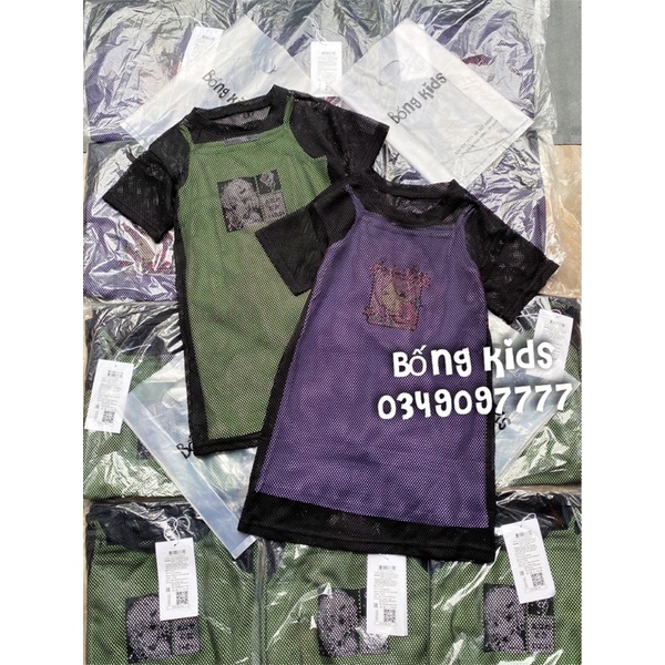 Set Váy Lưới Bé Gái In Hình GJ