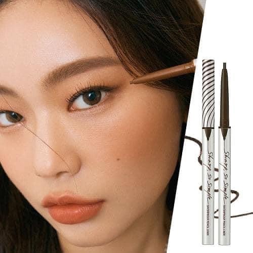 Chì Kẻ Mắt Clio Sharp So Simple Waterproof Pencil Liner - Màu Đen - Màu Nâu