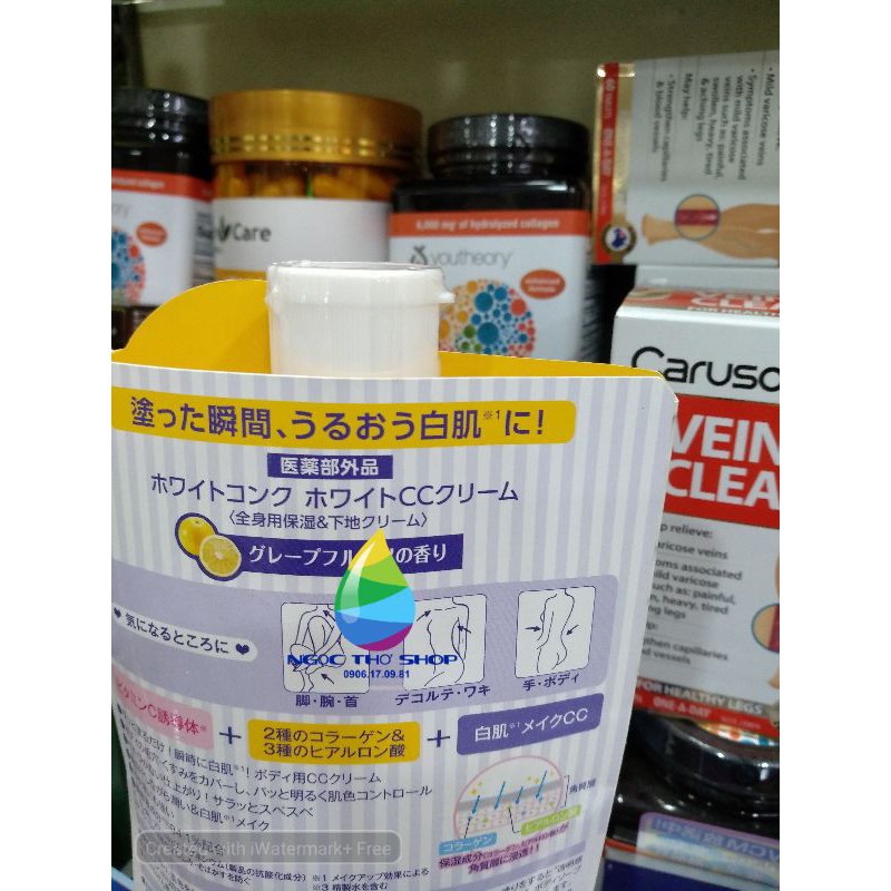 ( auth) Kem Dưỡng Thể Trắng Da White Conc White CC Cream 200g