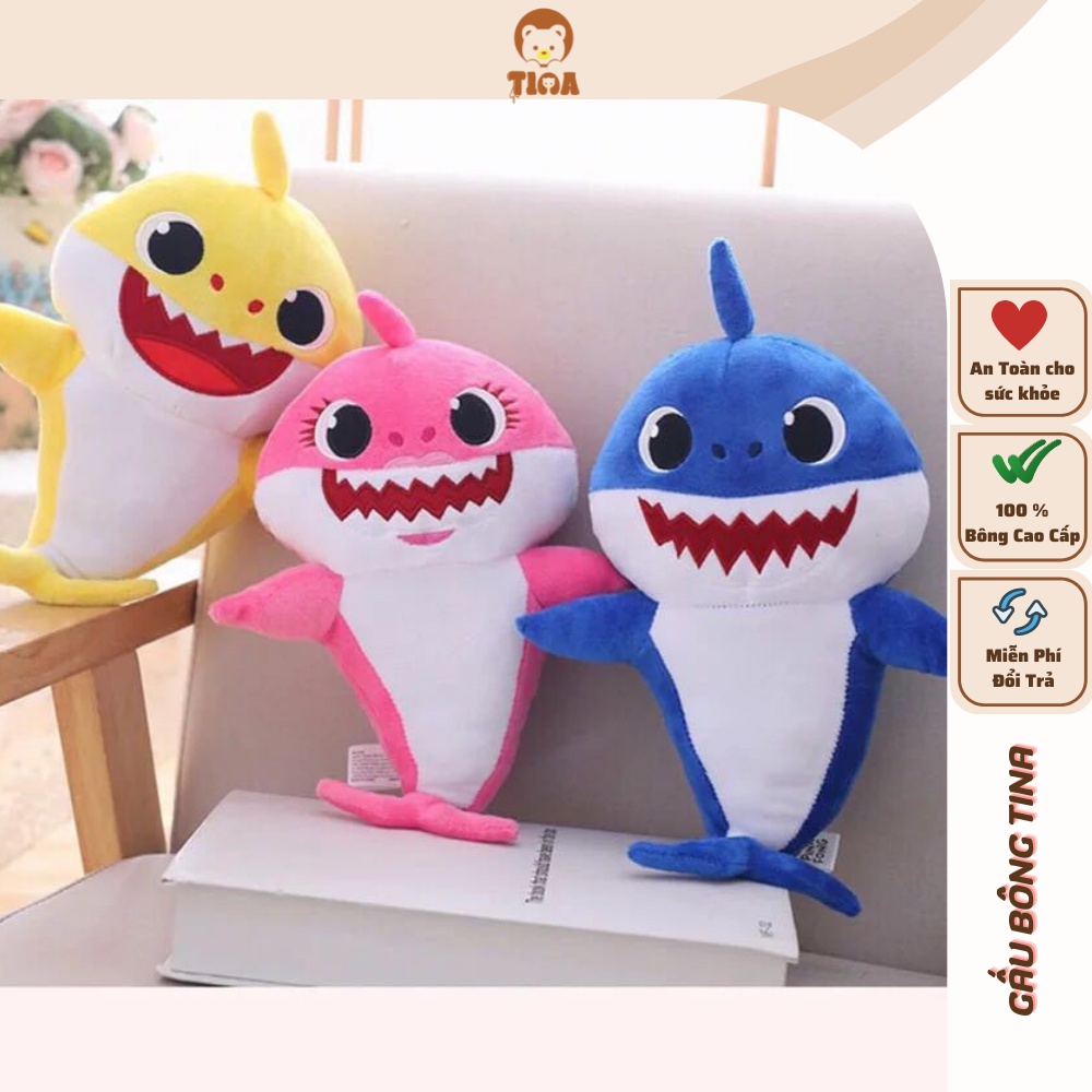 Đồ chơi gấu bông mini cute cá mập baby shark đu đu đu đu thú nhồi bông đáng yêu cho bé 30cm