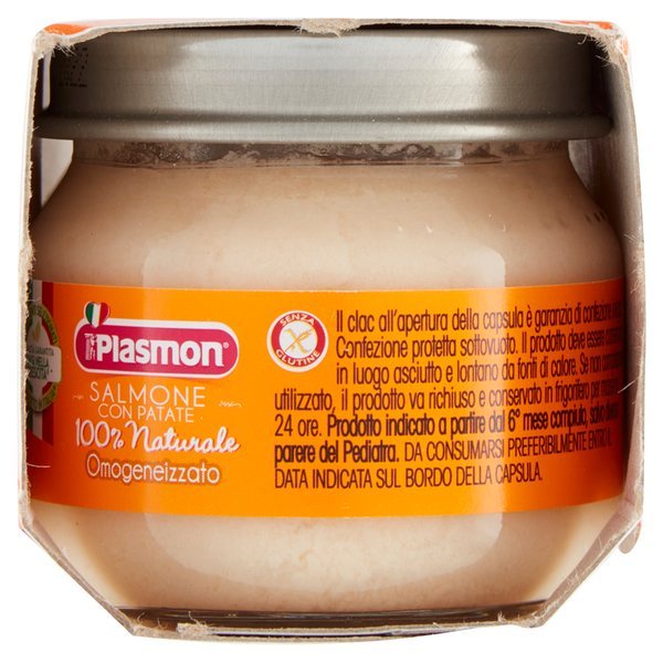 Lốc Cá Hồi, Khoai Tây Plasmon 160g (2 Hũ x 80g) (Date 31/08/2023)