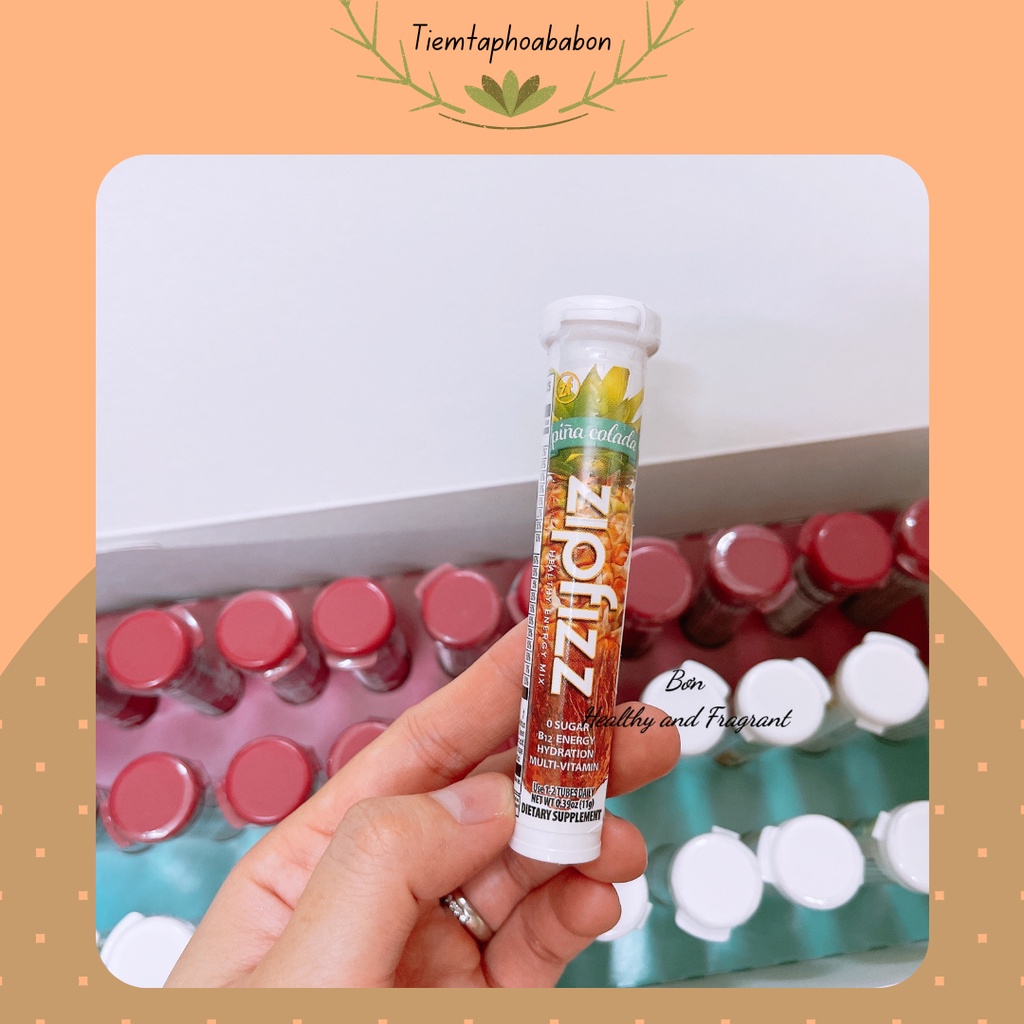 /Bill US/ 🌼 Zipfizz - Bột vitamin bổ sung năng lượng điện giải 🌼 Zipfizz Healthy Energy Drink Mix 🌼 1 ỐNG 🌼