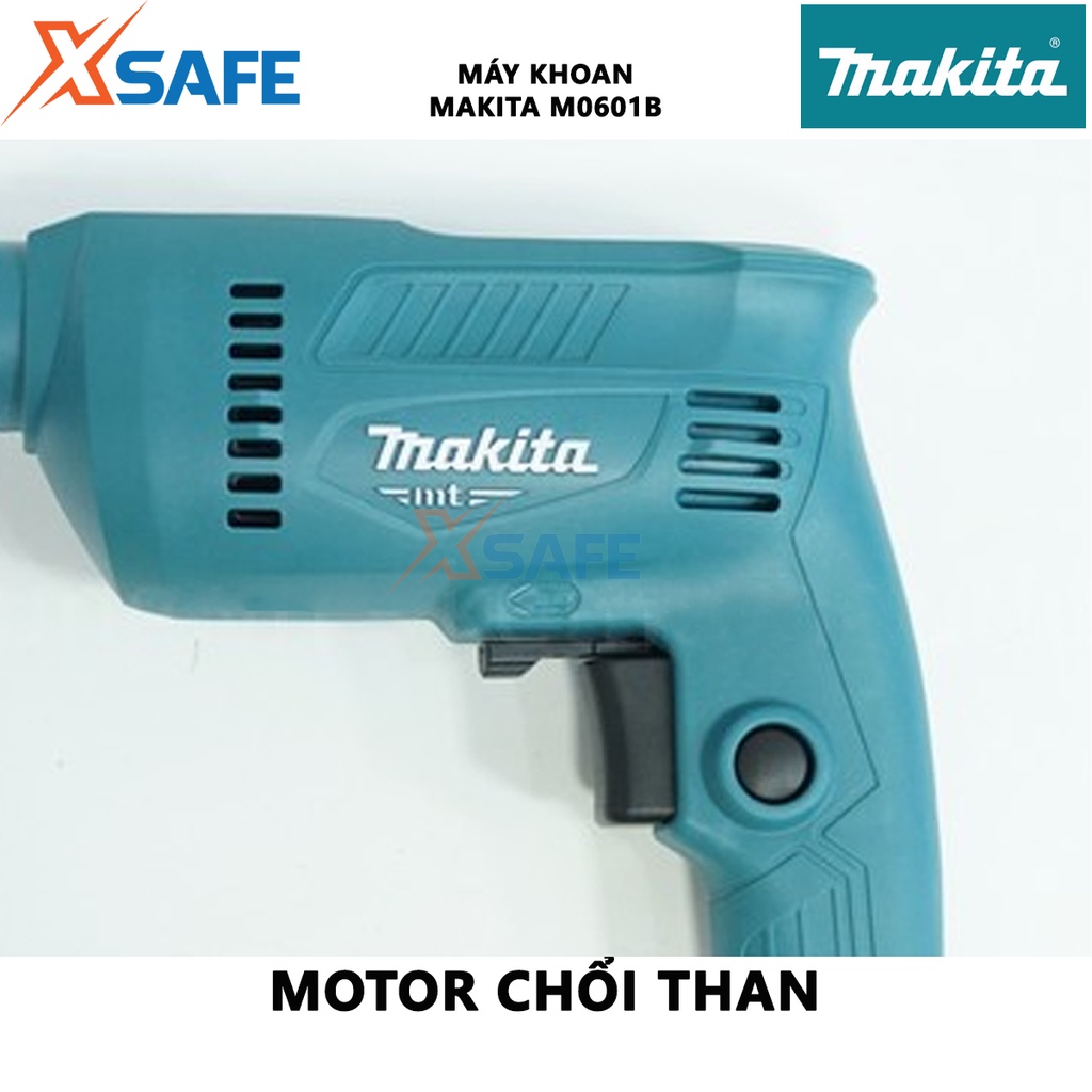 Máy khoan MAKITA M0601B 10mm Máy khoan cầm tay công suất 350W tốc độ không tải 0-3000v/p, dùng khoan thép, gỗ - [XSAFE]