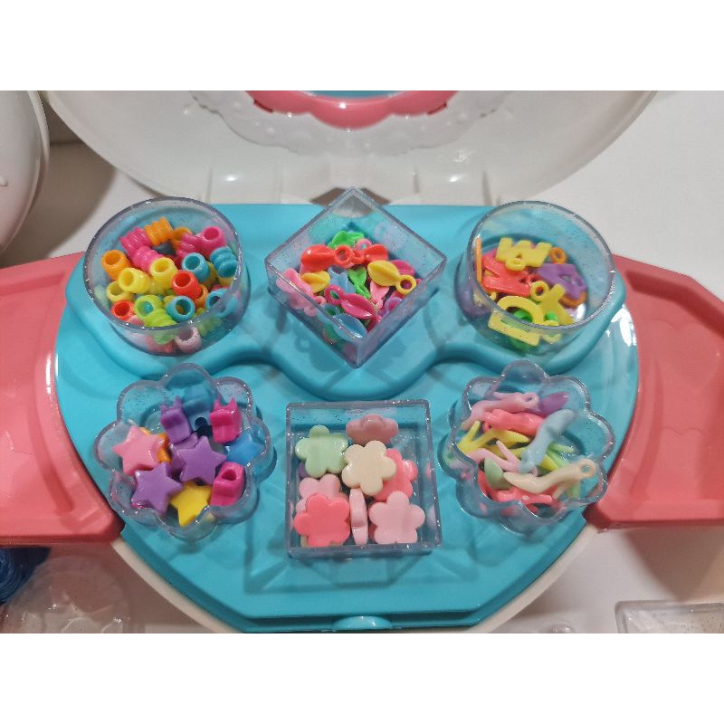 GIỎ XÁCH XÂU HẠT CAO CẤP DIY- CÓ THỂ DÙNG LÀM BÀN TRANG ĐIỂM MINI CHO BÉ, CÓ CLIP (ví xâu vòng)