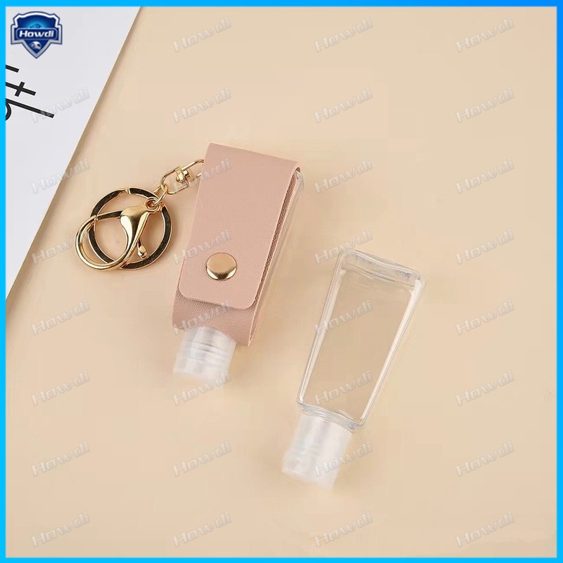 Móc Khóa Chai Nước Rửa Tay Bằng Da Dạng Xịt Tiện Dụng