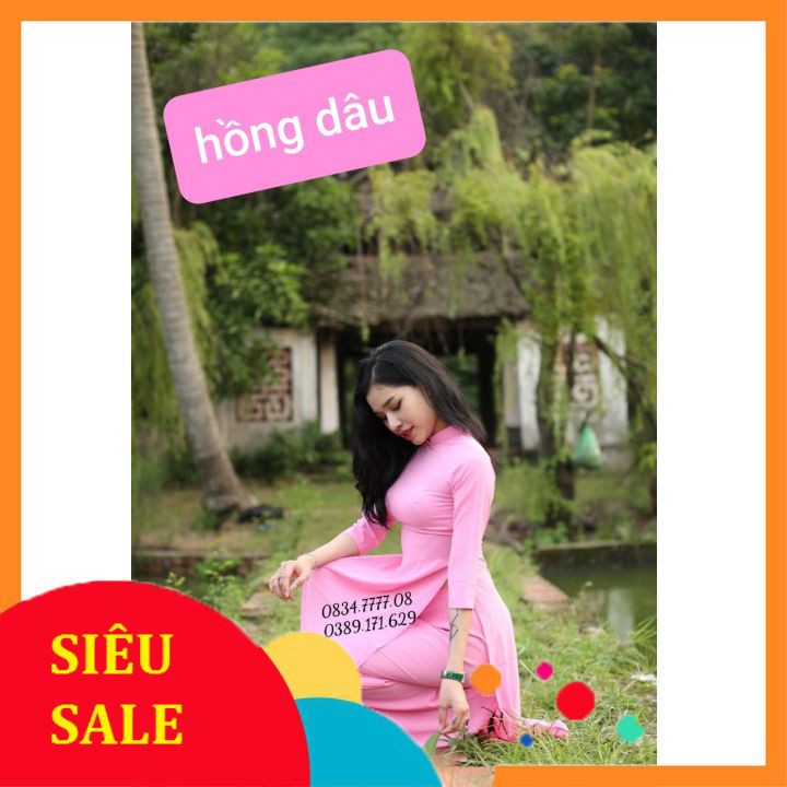 Áo Dài Lụa Trơn Ảnh thật 100%