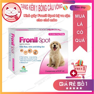 Nhỏ gáy Fronil Spot trị ve rận cho thú cưng ⚡𝐅𝐑𝐄𝐄𝐒𝐇𝐈𝐏⚡ Thuốc trị ve, rận, bọ chét chó mèo