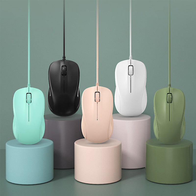 Chuột Quang Chơi Game Có Dây USB 1200 DPI Nhẹ Nhàng Kiểu Dáng Dễ Thương Cho Laptop/PC/laptop táo