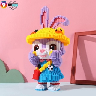 📣Giá thấp nhất📣 Mới39cm Lego thỏ tím Stella Lou cỡ lớn nhân vật hoạt hình 3D lắp ráp mô hình cỡ lớn Net Red Bạo lực Khối xây dựng Khối Đồ chơi Giáo dục
