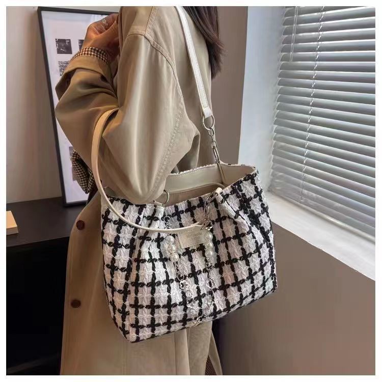 Túi Tote Đeo Dưới Cánh Tay Vải Canvas Thêu Họa Tiết Phong Cách Mới 2022 Cho Nữ