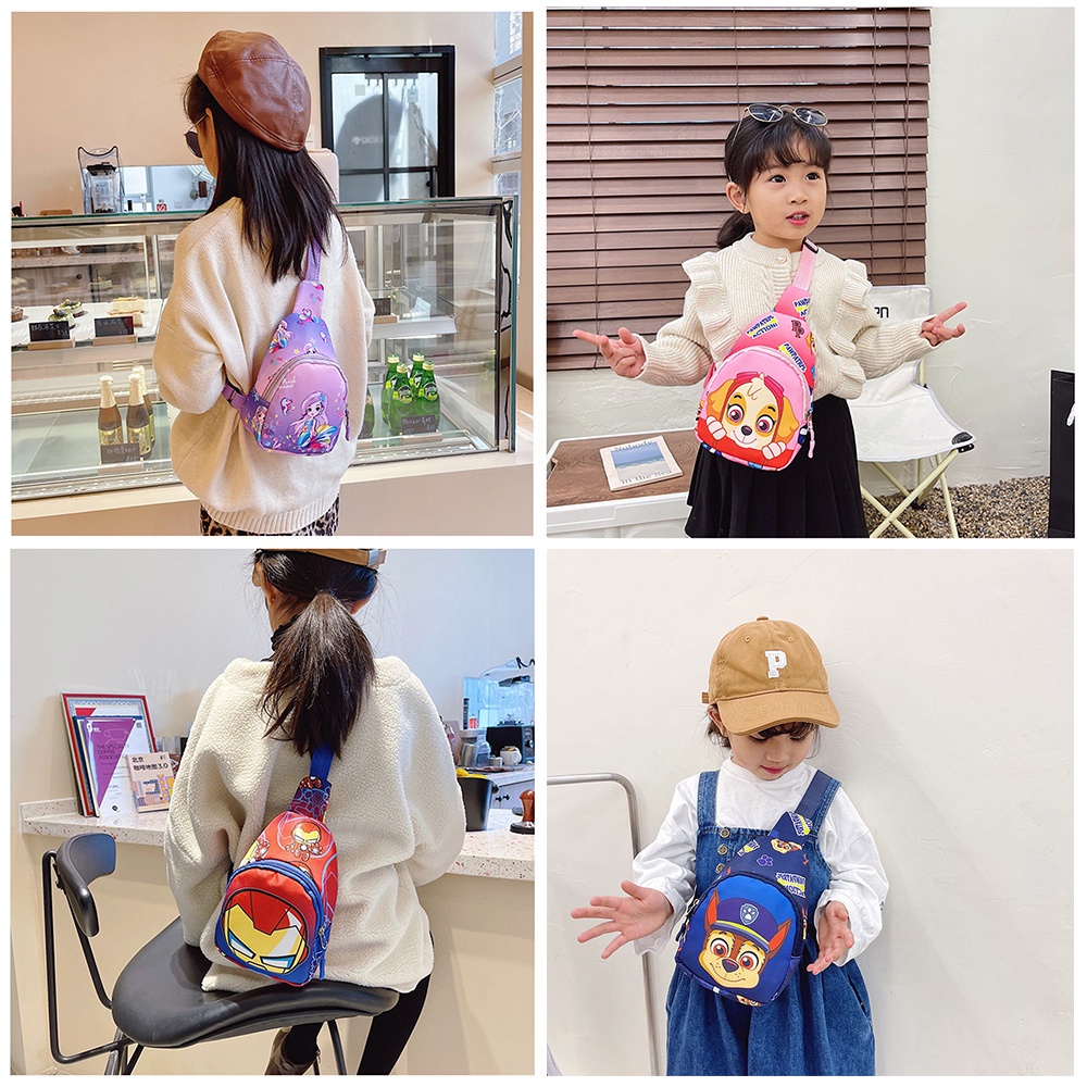 Túi Đeo Vai Hình Hoạt Hình Sanrio Kuromi Spiderman Paw Patrol My Melody Hello Kitty Spiderman Kỳ Lân Đáng Yêu Cho Trẻ Em