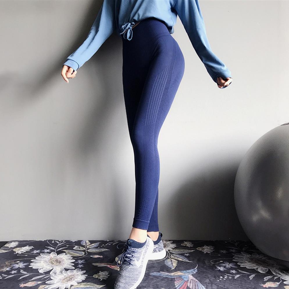 Quần legging cap cao tập gym yoga aerobic nữ AMIN AM016 vải dệt kim co giãn tốt mặc ôm dáng nâng mông tôn vòng 3