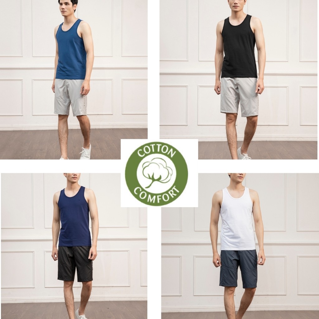 (Mới về) Áo ba lỗ nam ARISTINO cotton siêu mềm mát- slim- Attr05 có 5 MÀU