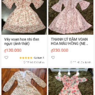Đầm voan tiểu thư hoa nhí ( có hình thật)