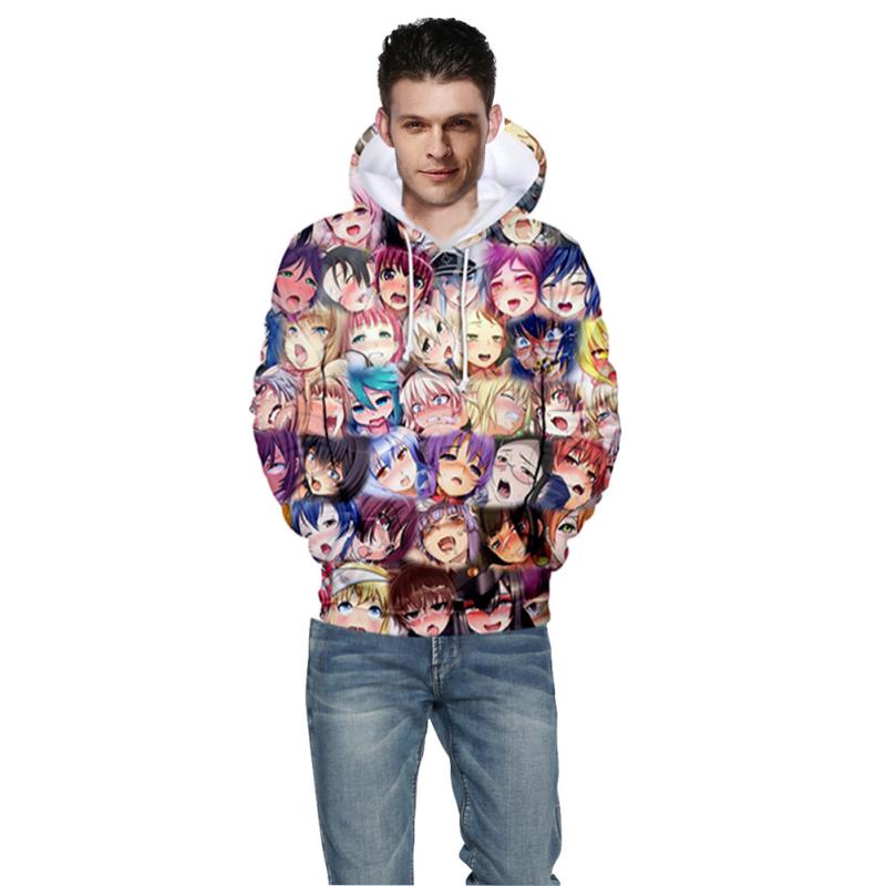 Mới Áo Hoodie In Họa Tiết Anime 3D Nhật Bản Ahegao Hentai