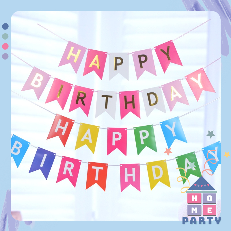 Dây Chữ HAPPY BIRTHDAY Trang Trí Sinh Nhật - Dây Treo Sinh Nhật Đuôi Cá