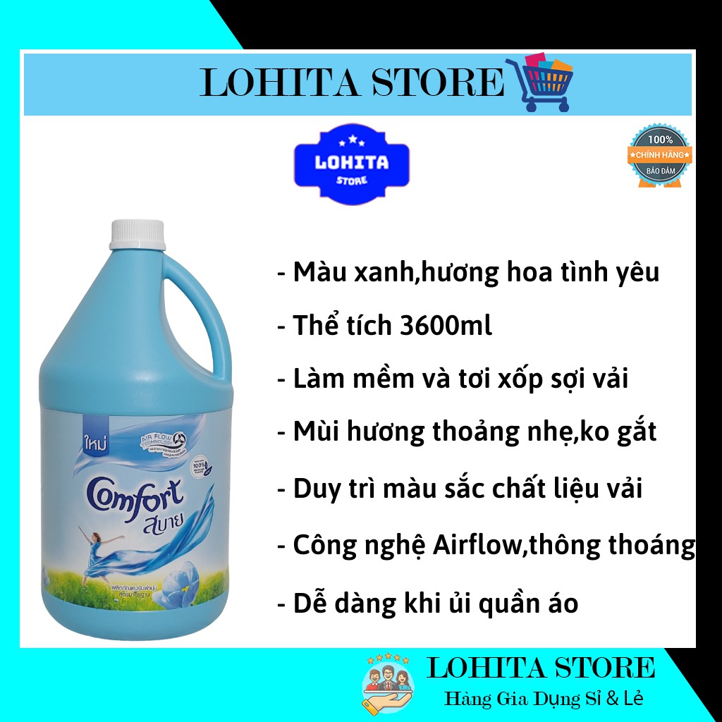 Nước xả Comfort Thái Lan can 3600ml chính hãng