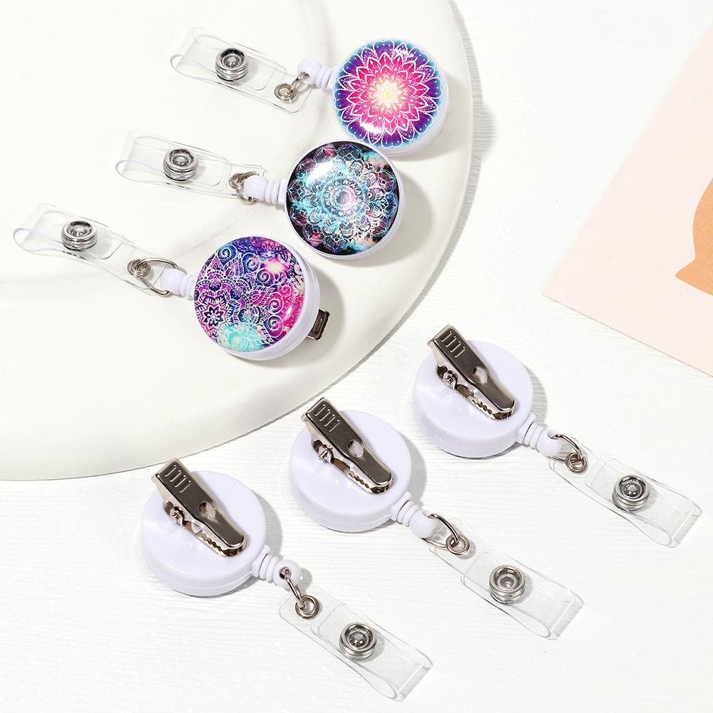 CHOOKEY Móc Khóa Kẹp Cá Sấu Giữ Thẻ ID Xoay 360 Độ Có Thể Thu Gọn Giá Đỡ