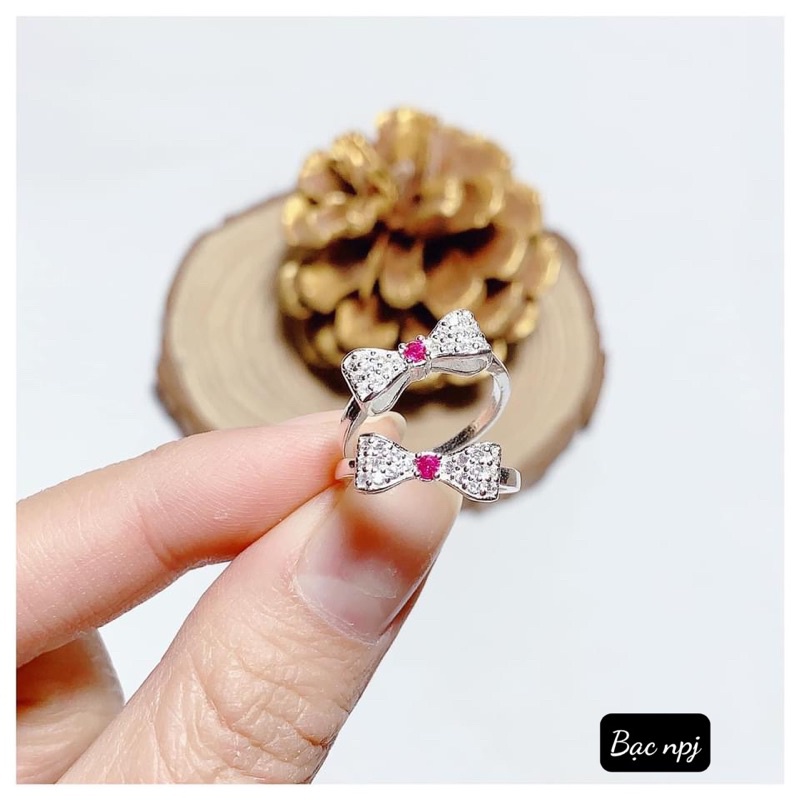 Nhẫn Nơ BNP cho bé yêu, Dày dặn dễ đeo. Bạc ta