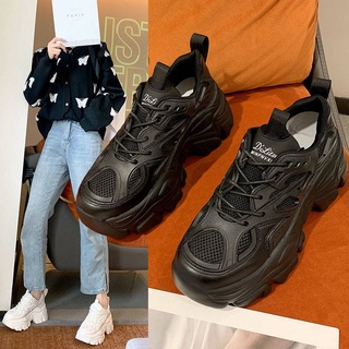 Giày sneaker nữ đế đen phong cách hàn quốc