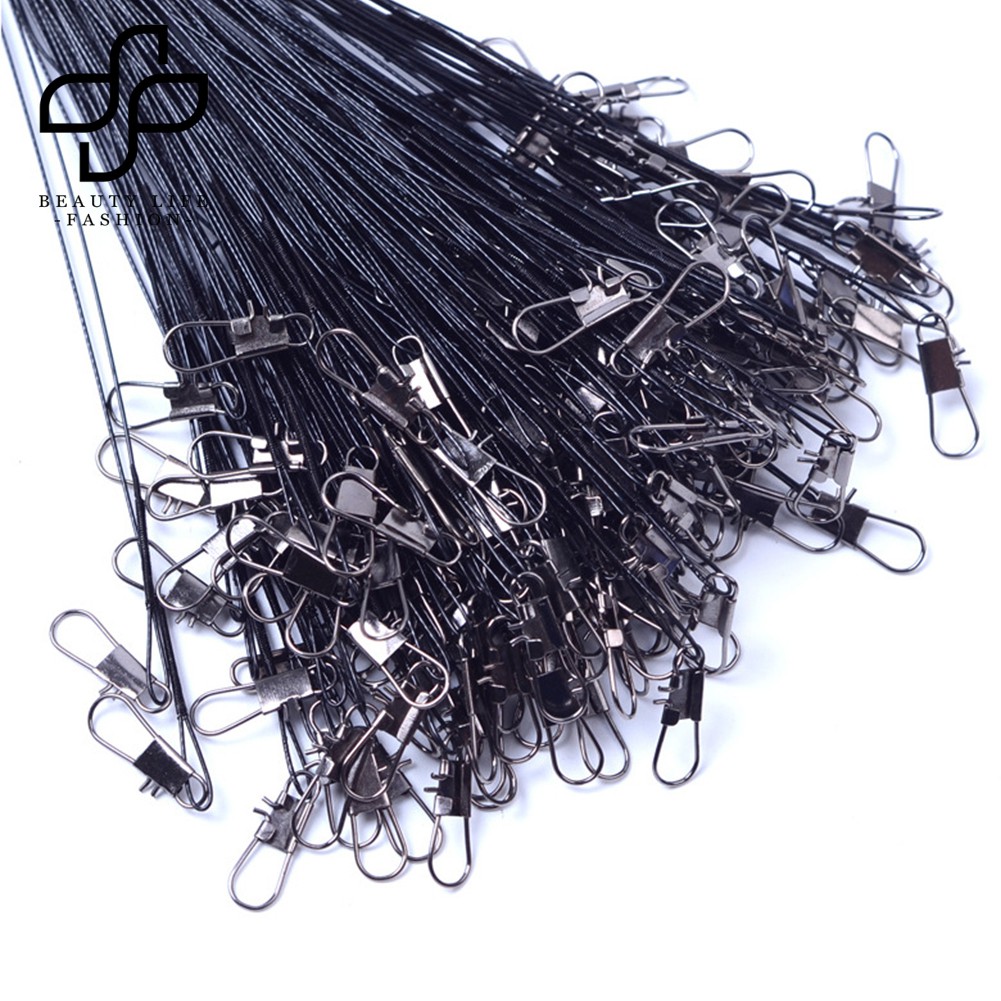 Bộ 20 dây dẫn câu cá bằng thép chống cắn tiện lợi chất lượng cao