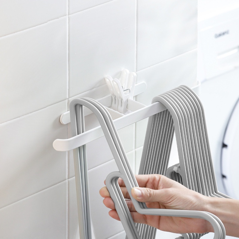 Giá Sắt Treo Tường Tự Dính Để Treo Quần Áo Tiện Dụng