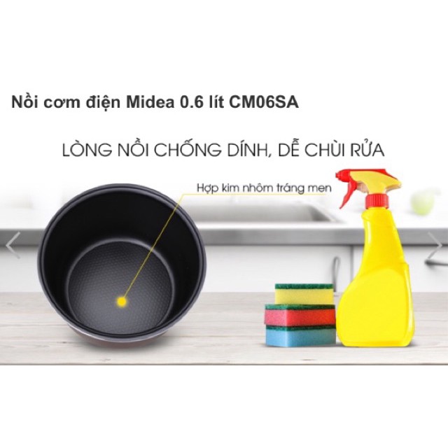 👉Nồi cơm điện Midea 0,6L - Con lợn