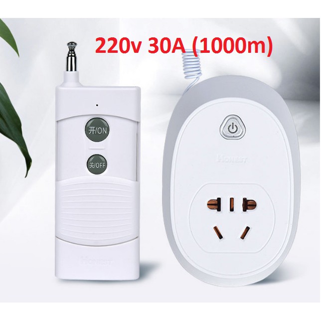 Ổ cắm Honest 9501CZD  điều khiển từ xa tiêu chuẩn EU chịu tải lớn có học lệnh từ remote khác