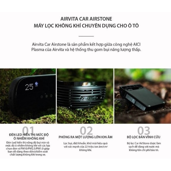 Máy lọc không khí ô tô Airvita Car Airstone